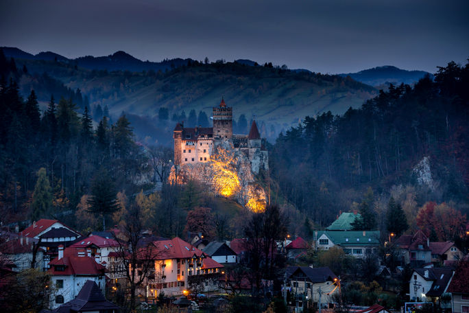 Bran Castle (a.k.a. 'Dracula's Castle') in Transylvania, Romania. Bran Castle (a.k.a. 'Dracula's Castle') in Transylvania, Romania.