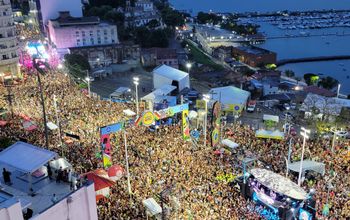 Carnival street party in Salvador Brazil