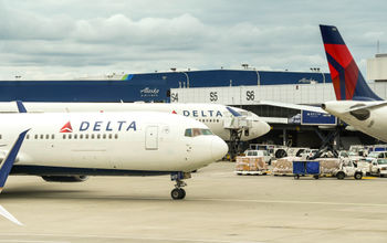 Delta Air Lines plane at Seattle-Tacoma International Airport