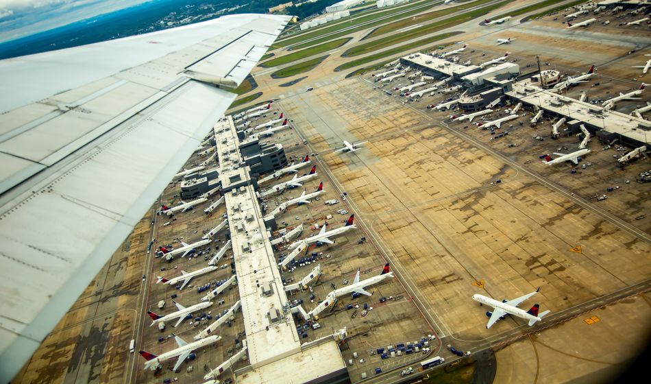 Aerial view of Hartsfield-Jackson Atlanta International Airport
