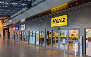 Hertz car rental sign