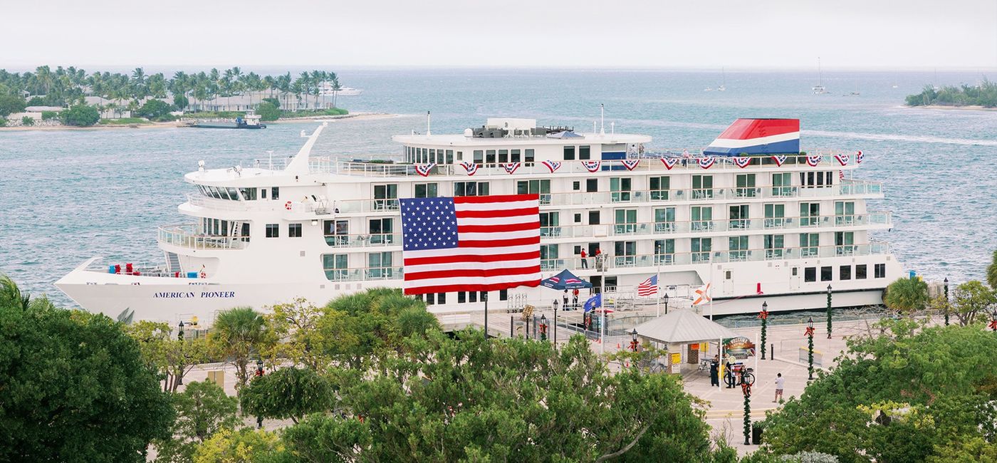 Image: American Pioneer christening in Key West. (Photo Credit: American Cruise Lines Media)