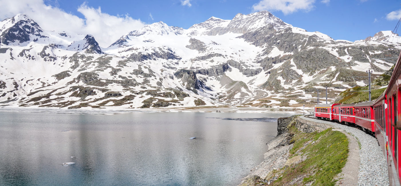 Image: Bernina Express train in Switzerland (Photo Credit: Lauren Breedlove)