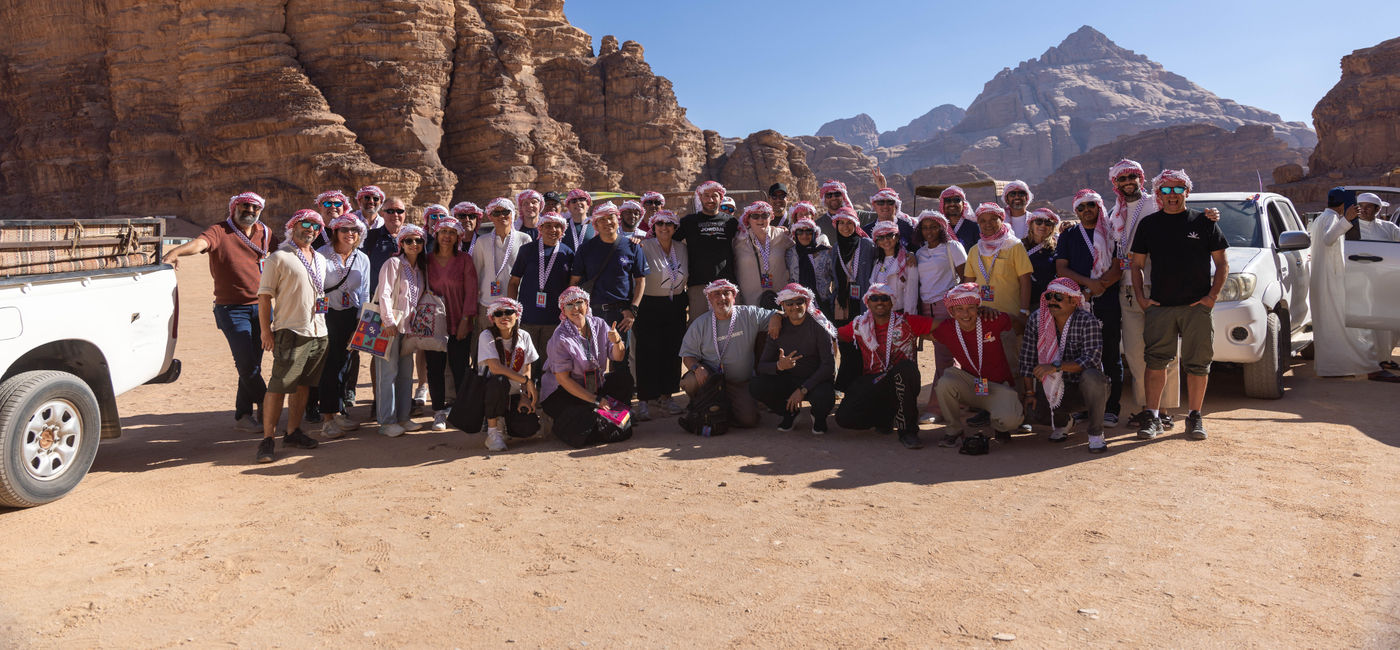 Image: Change-making travel advisors in Jordan. (Photo Credit: G Adventures)