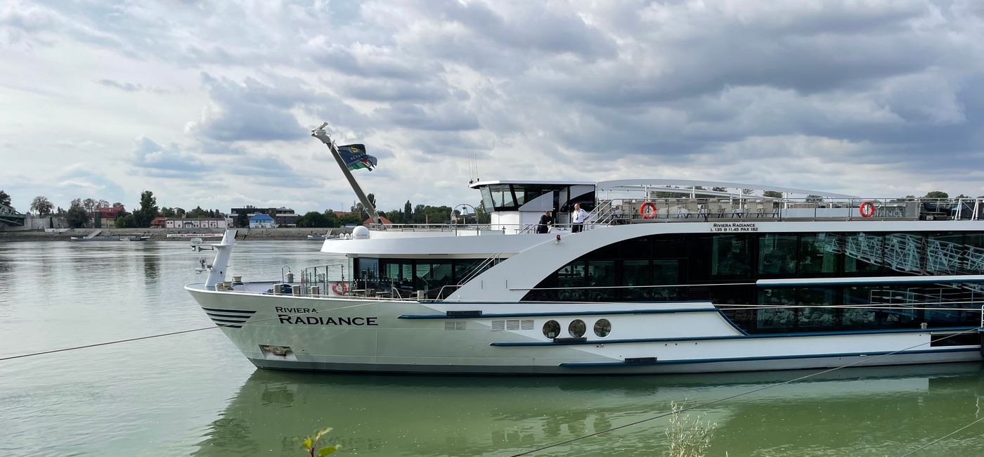 Image: Riviera Radiance docked in Esztergom, Hungary (Photo Credit: Sarah Kuta)