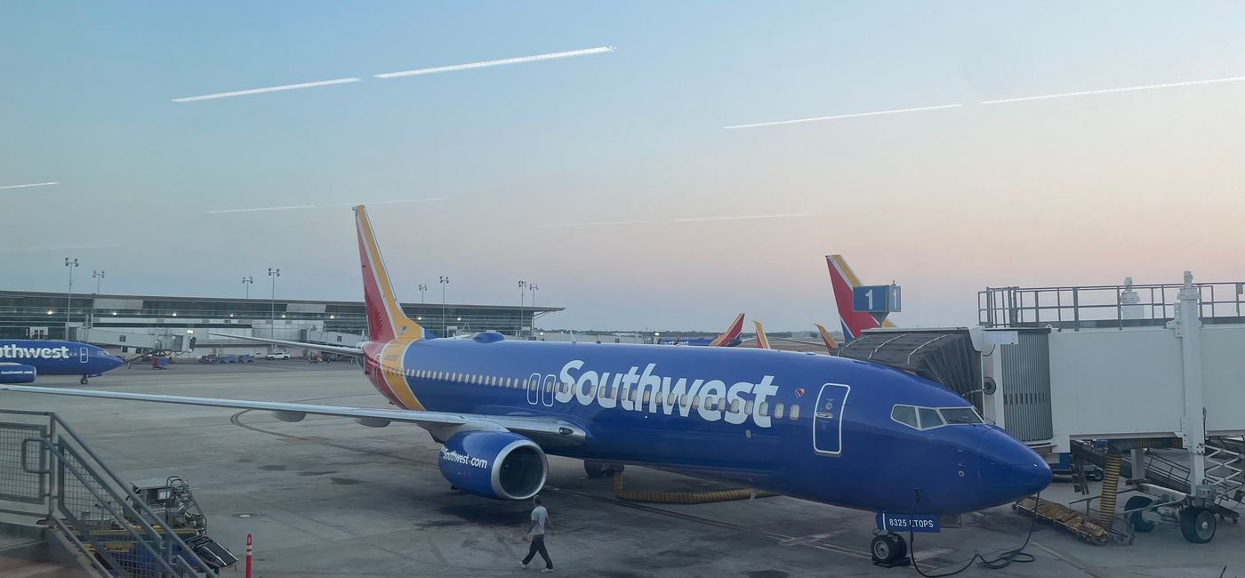 Image: Southwest Airlines plane at Houston's William P Hobby Airport. (Photo Credit: Patrick Clarke)