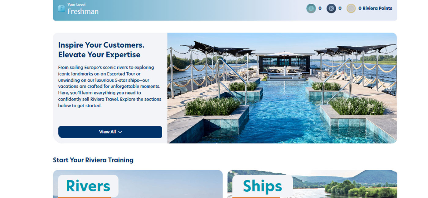 Image: The new Riviera Explorer training platform (Photo Credit: Riviera Travel)