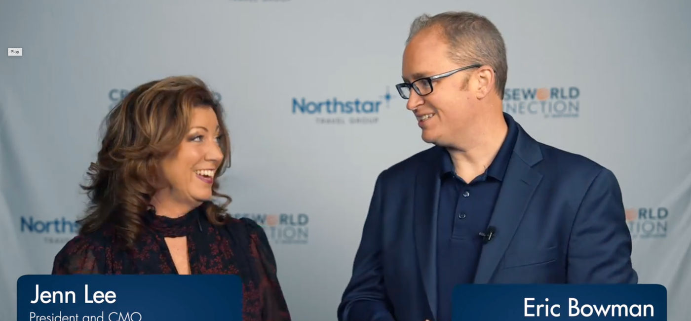 Photo: Jenn Lee shares updates at Cruise World (Photo Credit: Northstar Travel Group)