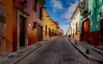 The many backstreets of San Miguel de Allende in Mexico can be quiet, colorful and beautifully preserved. A wonderful serene place for a morning or evening walk. (photo via thupton / iStock / Getty Images Plus)