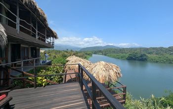 Finca Barlovento (Tayrona National Park in the distance).
