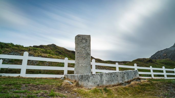 Shackleton's grave, Grytviken, South Georgia Shackleton's grave, Grytviken, South Georgia