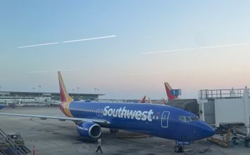 Southwest Airlines plane at Houston's William P Hobby Airport