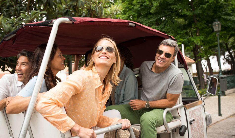 Couple on a Globus Guided Tour