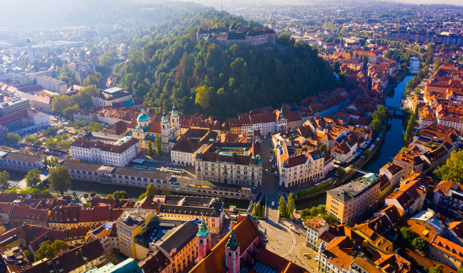 Sunny fall day in Ljubljana, Slovenia