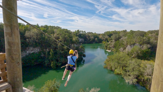 Ziplining in Florida's Ocala National Forest. Ziplining in Florida's Ocala National Forest.